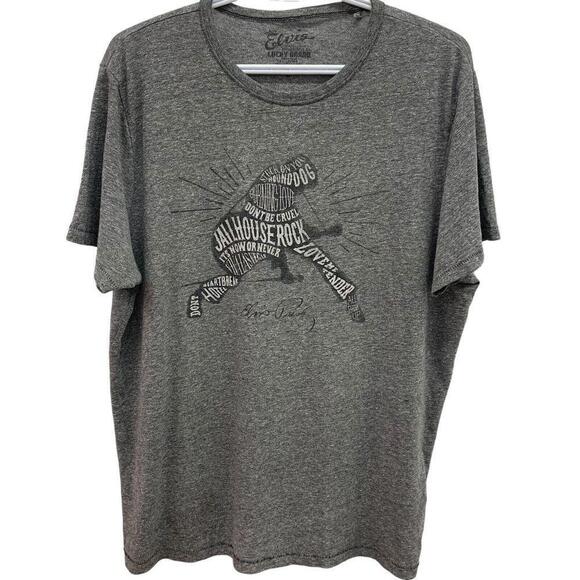 Lucky Brand Other - Elvis Presley x Lucky Brand Mens Gray Hounddog Jailhouse Rock T-Shirt Large READ